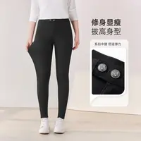 【系扣中腰小脚裤】MsShe大码女装2025新秋显瘦牛仔裤子S~MH501118