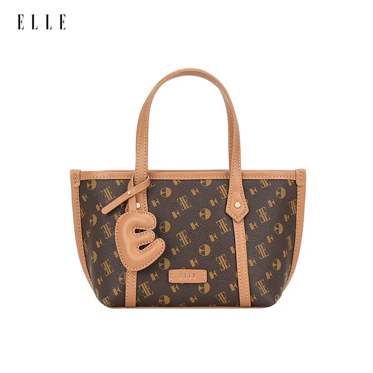 ELLE25年新款爆款【视频同款】通勤百搭老花菜篮子包包