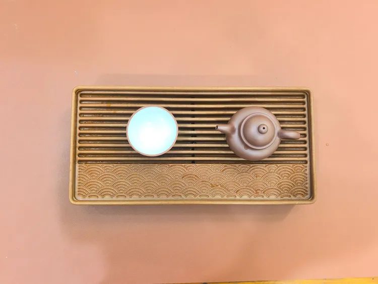 新中式直条茶盘33*16*5小型简约