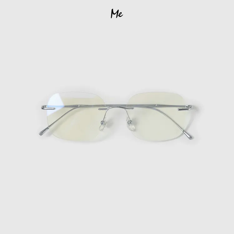 ME【许妍无框眼镜】钛合金镜架防蓝光百搭时尚休闲无框眼镜MESA3397