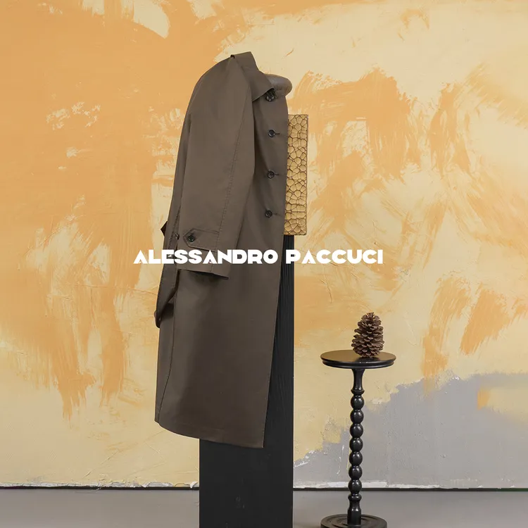 AP洛哥33003FY【简章】棉 翻领腰带极简款百搭中长款风衣外套2024秋