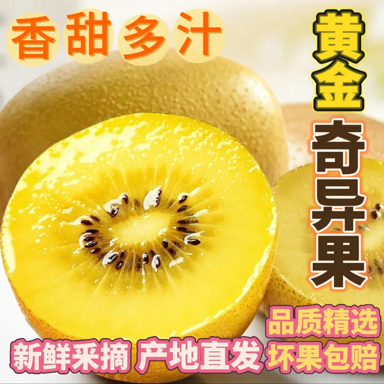 【果本宜】正宗四川黄金奇异果猕猴桃3至8斤装单果70克起香甜多汁