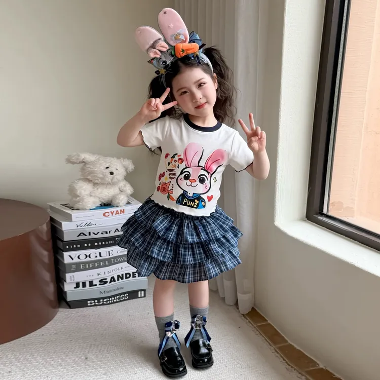 兔子警官儿童衣服夏装朱迪裙子女童洛丽塔夏季学院风jk夏天套装
