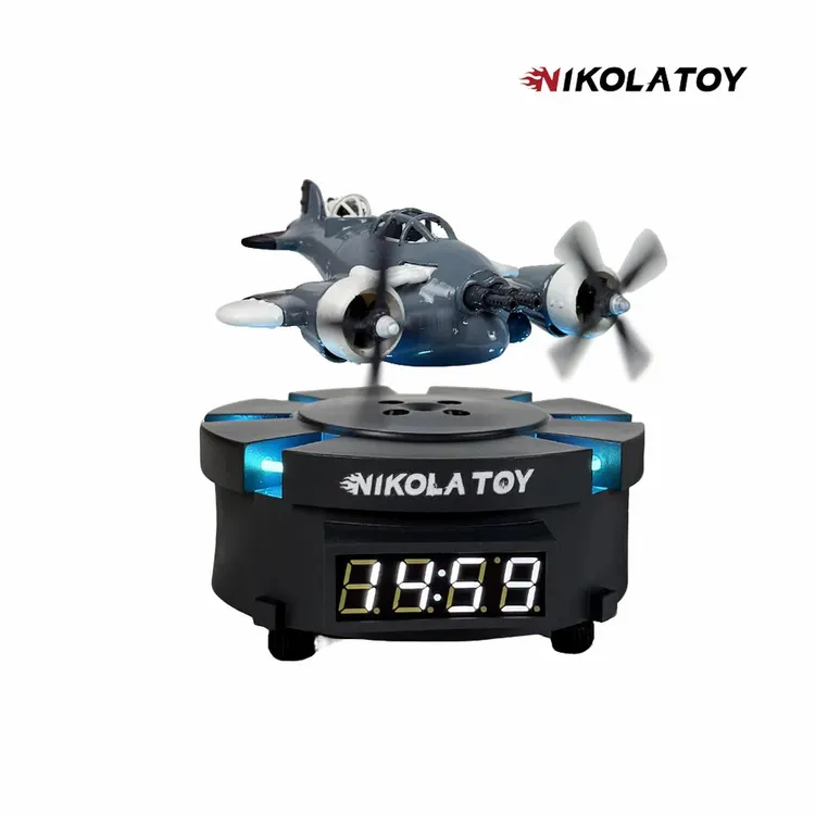 NIKOLATOY匠心DIY虎猫悬浮小飞机创意装饰摆件