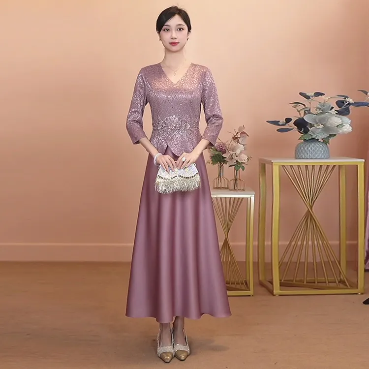 2025新款爆款喜婆婆婚宴礼服轻奢高贵优雅喜妈妈婚礼服装年轻款