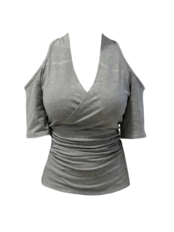 【Amy家】260克微胖mm纯欲性感露肩短袖T恤女夏季设计感巨显瘦上衣