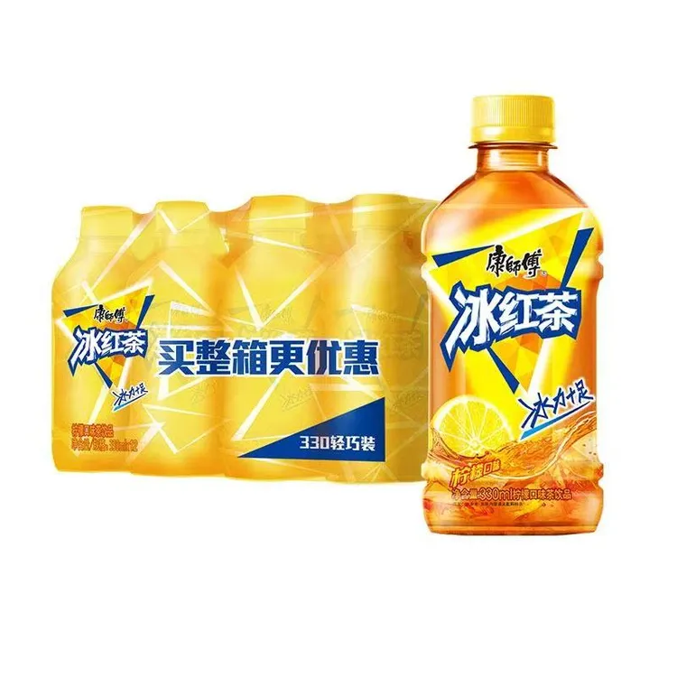 【到手12瓶】康师傅冰红茶330ml*12瓶迷你解渴爽口柠檬口味茶饮料