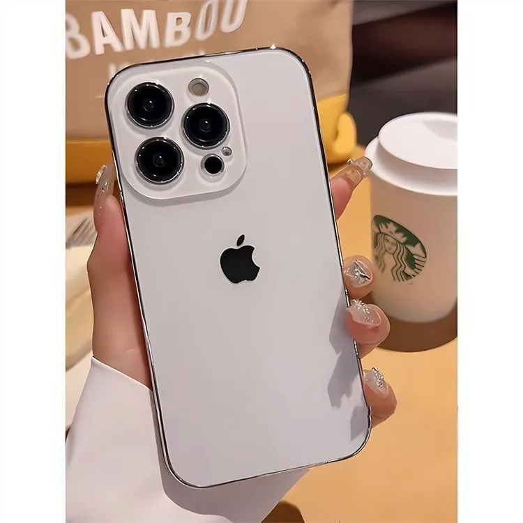 苹果15promax手机壳iPhone14磨砂电镀16带镜头膜12/13防摔11软壳