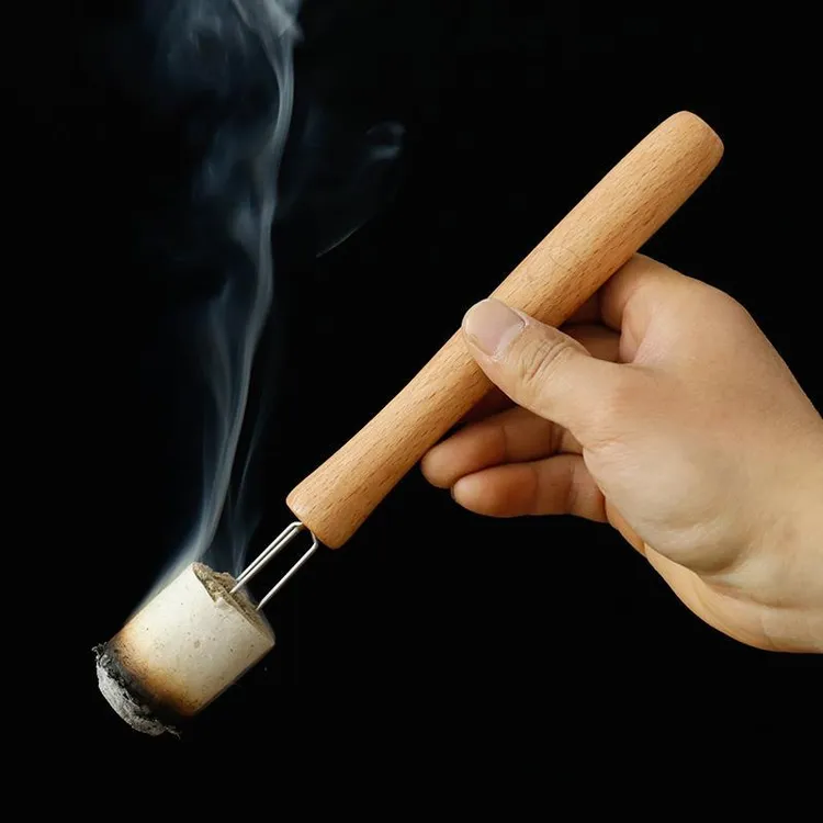 艾灸三叉针手持艾灸延长器艾柱艾段短艾条延长针锥子刮艾灰三针棒