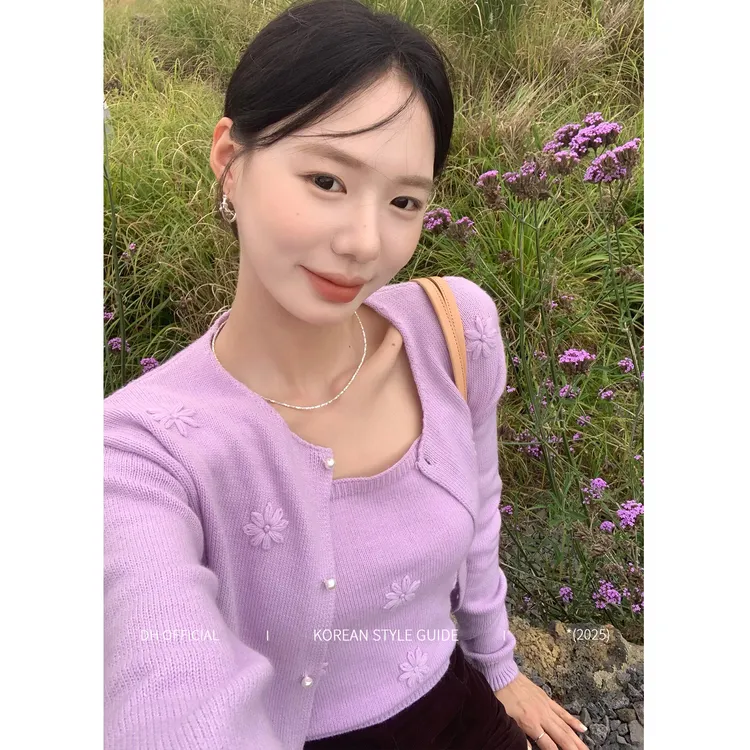 DH OFFICIAL 大花【雏菊诗集 daisy】浪漫雏菊吊带钩花开衫两件套