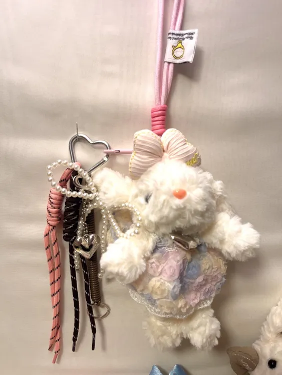 【大马力臻选阁】手工 diy垂耳兔钥匙扣挂件包挂毛绒玩具公仔摆件