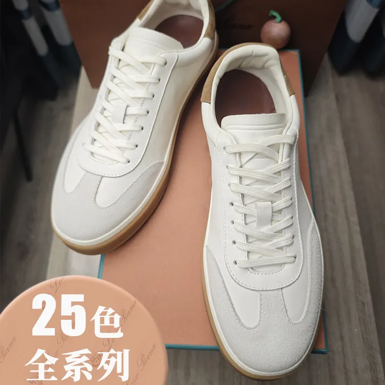 2026新款LP德训男鞋真皮手工鞋轻奢复古百搭男鞋气质板鞋广州直发