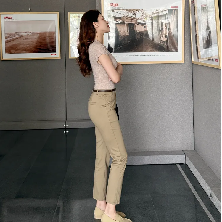【专属推荐】JINJ新款百搭法棍烟管裤高弹抗皱通勤高腰显瘦职业通勤