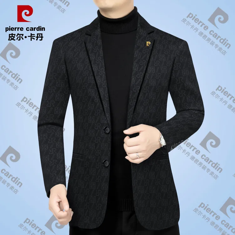 皮尔卡丹【高档休闲西服外套】2025秋新款男士修身商务百搭单西上衣
