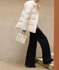 【浥尘女装】温暖加倍 90白鹅绒 2025冬季新款质感简奢风外套鹅绒服