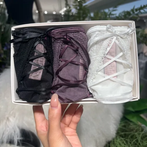 【3条装】60193 莫奈秋夜 中腰女士蕾丝透气性感内裤