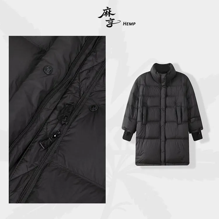 麻享【立领长款羽绒服】冬季新款泡芙羽绒服轻盈保暖女款FSY51154
