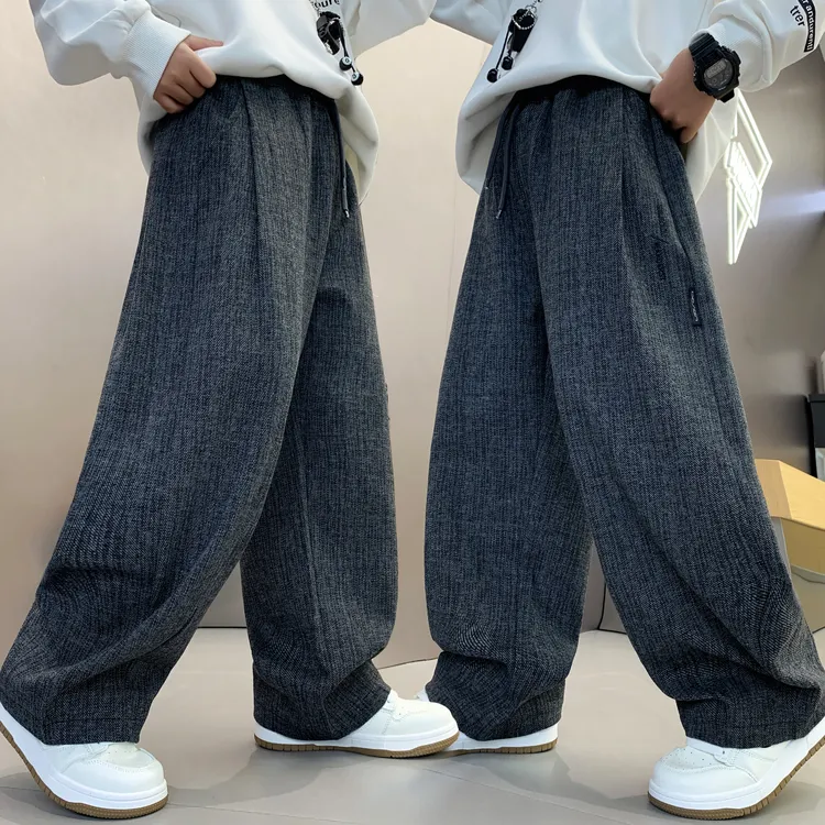 男童裤子春秋款儿童长裤男孩2025新款中大童秋装宽松休闲裤潮