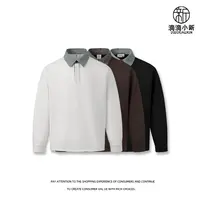滴滴小新-miu系撞色格纹翻领polo衫长袖层次穿搭秋季打底衫87103