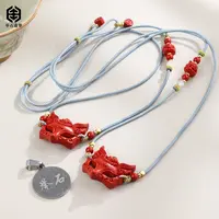 含辰砂工艺品【举石臻品】TH0922-9002-90朱砂吊坠（一件/多样性发）I