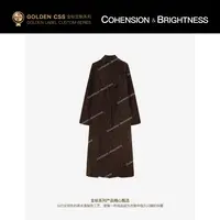 凝慧【梨雪觅秋】韩版时尚百搭翻领阔版宽松双面羊毛长款大衣DS029