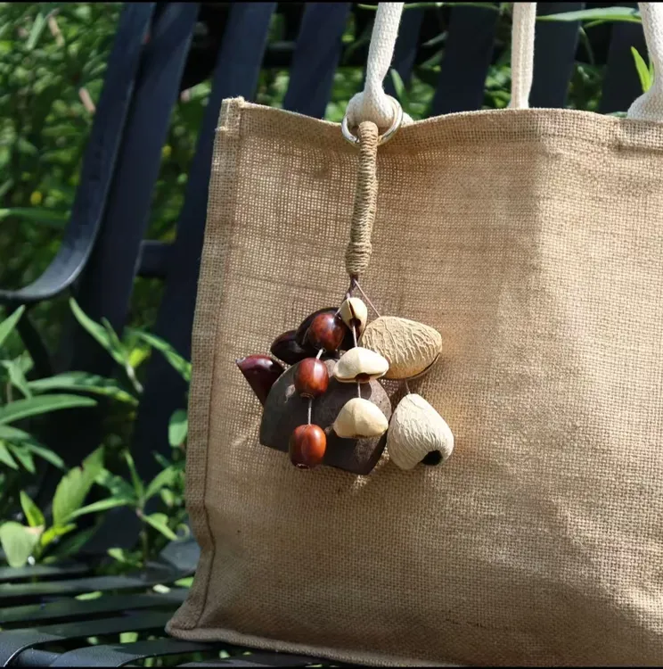 【进账】果壳风铃挂件包挂配饰果壳小挂铃手工包包挂饰车载挂件