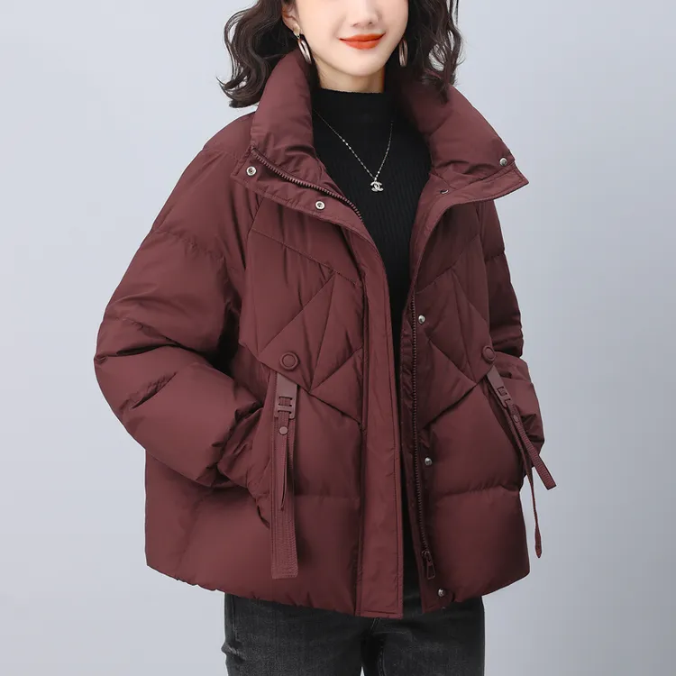 短款宽松棉服冬季2025新款时尚宽松棉袄加厚保暖可卸帽棉衣外套