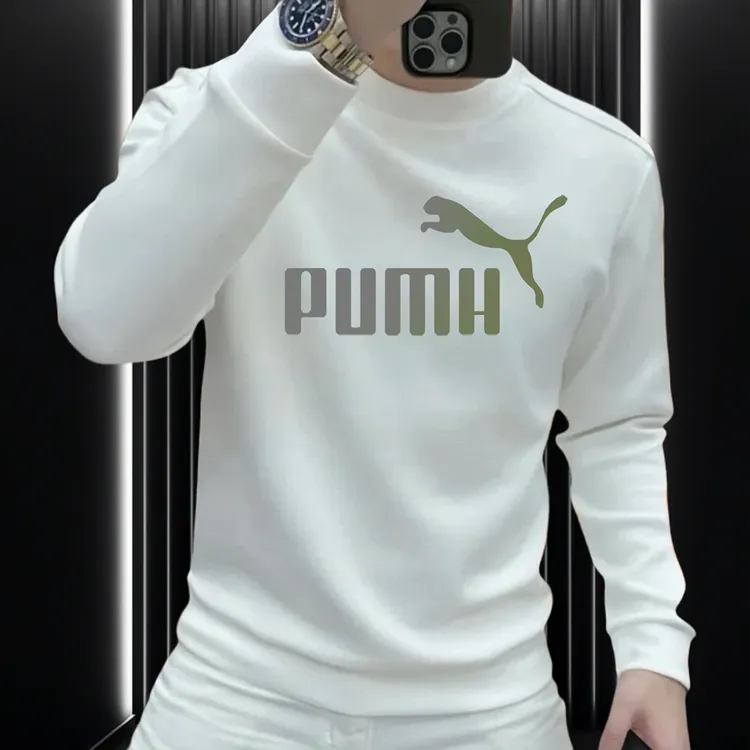 秋冬新款重磅卫衣男潮牌时尚字母印花长袖圆领百搭休闲套头打底衫