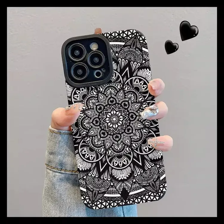 花纹图腾适用于iPhone苹果17promax手机壳16/15/14奢华13潮小羊皮
