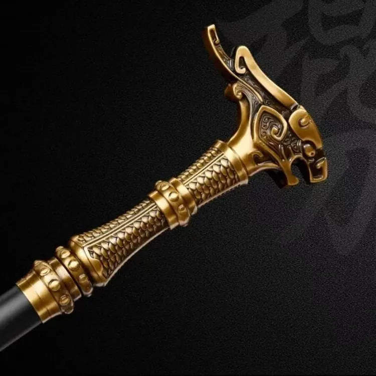 龙头可拆卸拐杖内藏唐横户外登山杖工艺品摆件未开刃