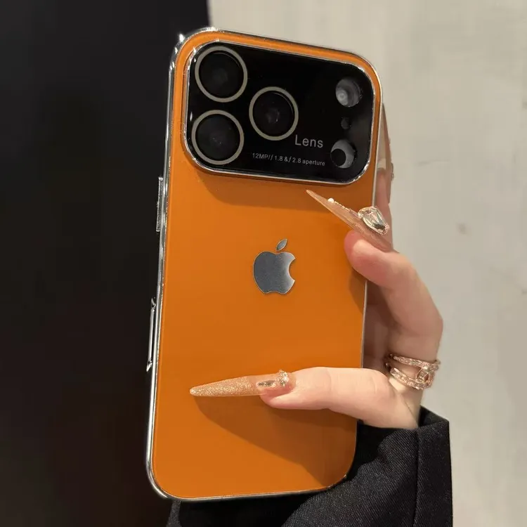 秒变苹果17大视窗手机壳适用iPhone16promax电镀15AG磨砂14防摔13
