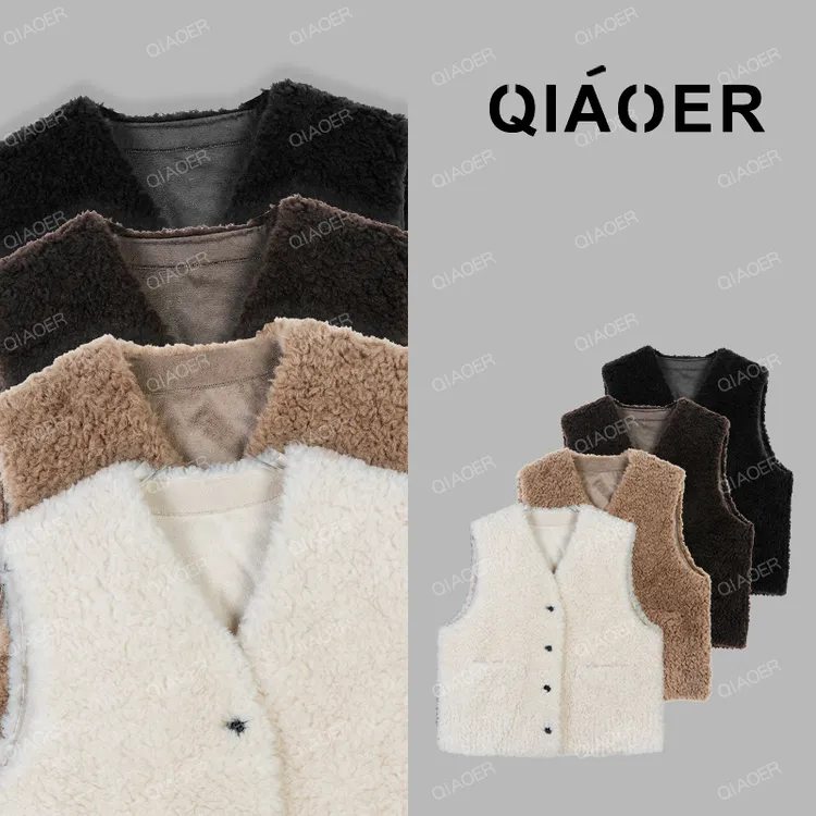 乔儿定制【欧尼马甲】100绵羊毛轻奢高级感马夹秋冬羊羔毛短款马甲