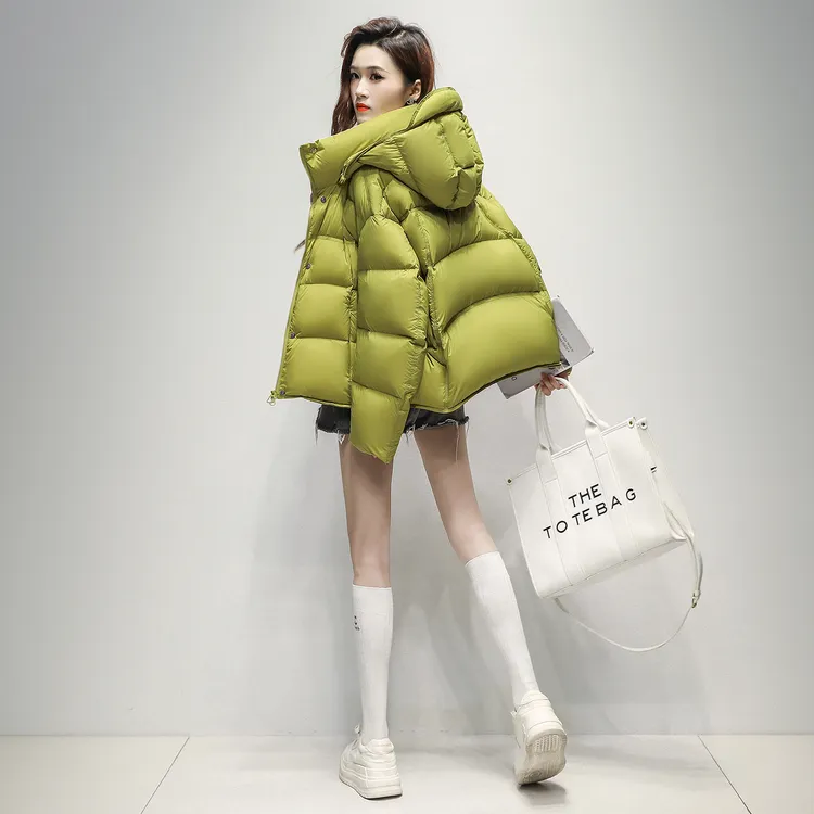 云朵泡芙鹅绒羽绒服女短款2025冬季新款潮牌保暖面包服柔软型外套