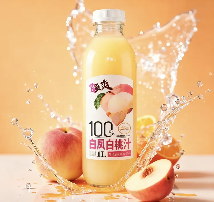 Qiang Shuang/强爽强爽100%NFC果汁白桃西柚葡萄1L饮料好喝