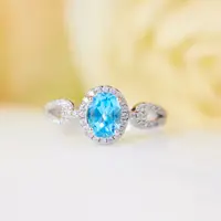 玉峰珠宝丨安娜【汀渚】托帕石戒指*S925镶嵌*W0922多样性发其一