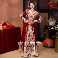 秀禾服新款重工2025结婚嫁衣丝绒珠绣新娘出阁礼服中式大气敬酒服