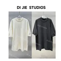 2025秋冬新款 柔软亲肤宽松廓形中长款绵羊毛圆领针织短袖25972