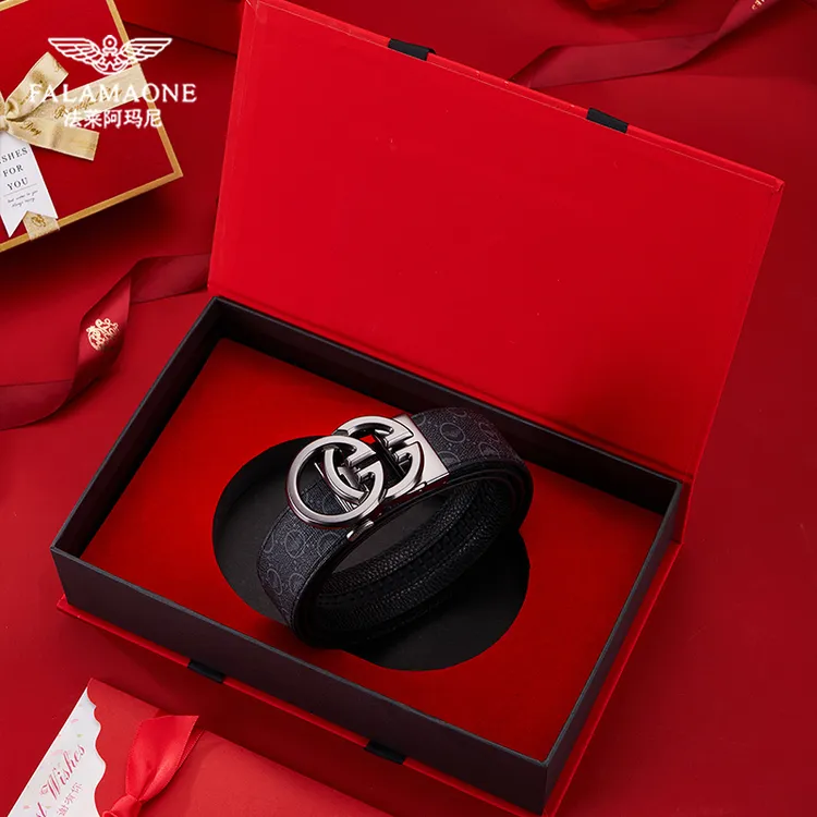 正品法莱阿玛尼皮带真皮男款腰带高档轻奢休闲正装男士腰带爆款