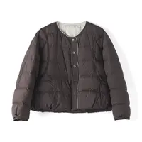 轻薄女短款2025春秋冬季新款韩版时尚圆领洋气薄款棉服