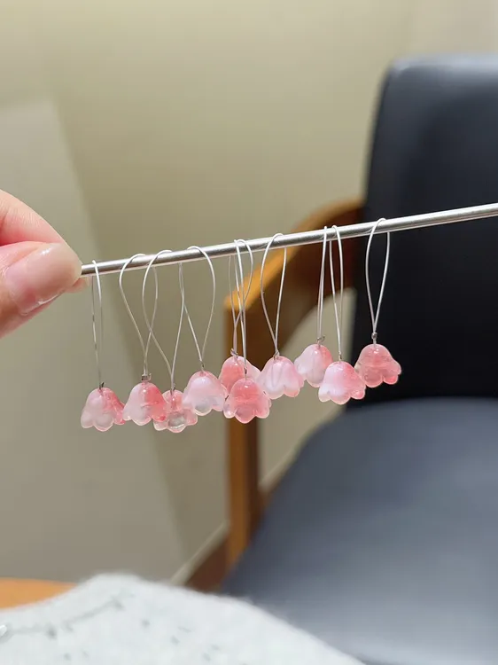 纯手工制作琉璃记号扣 手工织毛衣棒针辅助工具