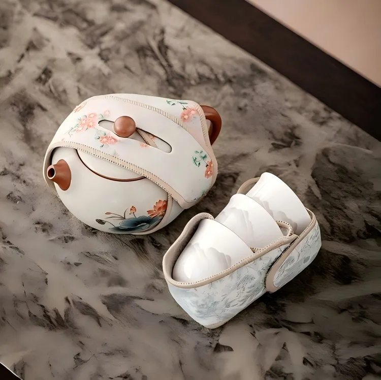 盖碗保护条魔术贴户外紫砂茶壶茶杯主人杯收纳保护防磕碰茶具配件