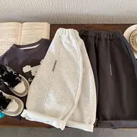 儿童休闲卫裤2025秋季新款男女童宽松纯色运动裤小童长裤