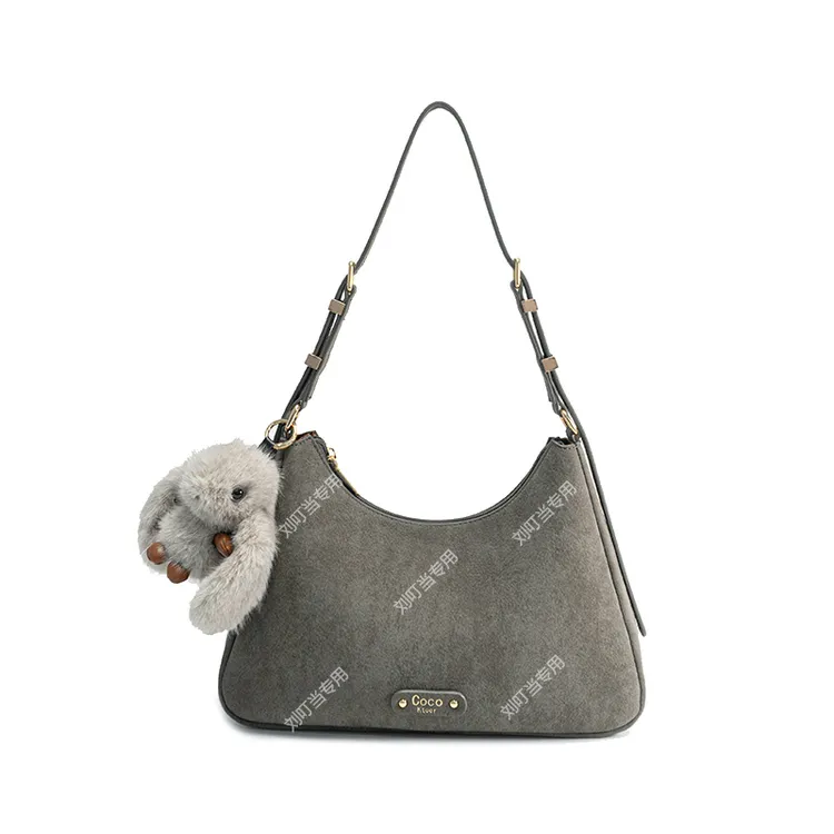 【刘叮当】百搭气质女包可调节通勤包包女款爆款2025新款灰色腋下包