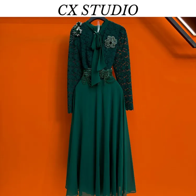 QC编码04 经典收腰轻奢时尚连衣裙（定制女装）CX60