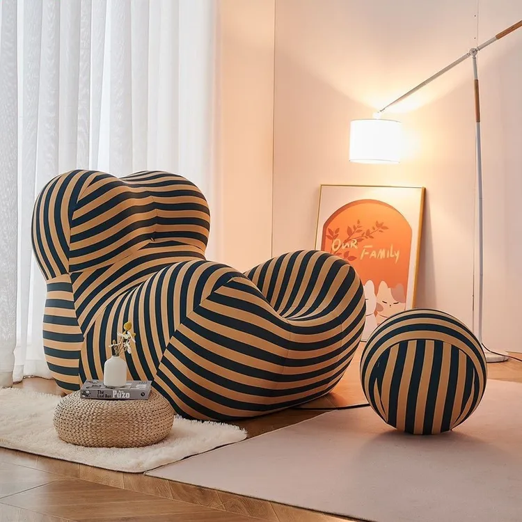 北欧轻奢妈妈的怀抱沙发网红创意简约客厅阳台单人沙发椅可压缩