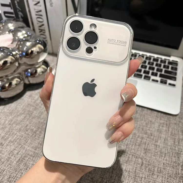 大视窗适用iphone17/16/15电镀纳米玻璃苹果17promax手机壳护镜17