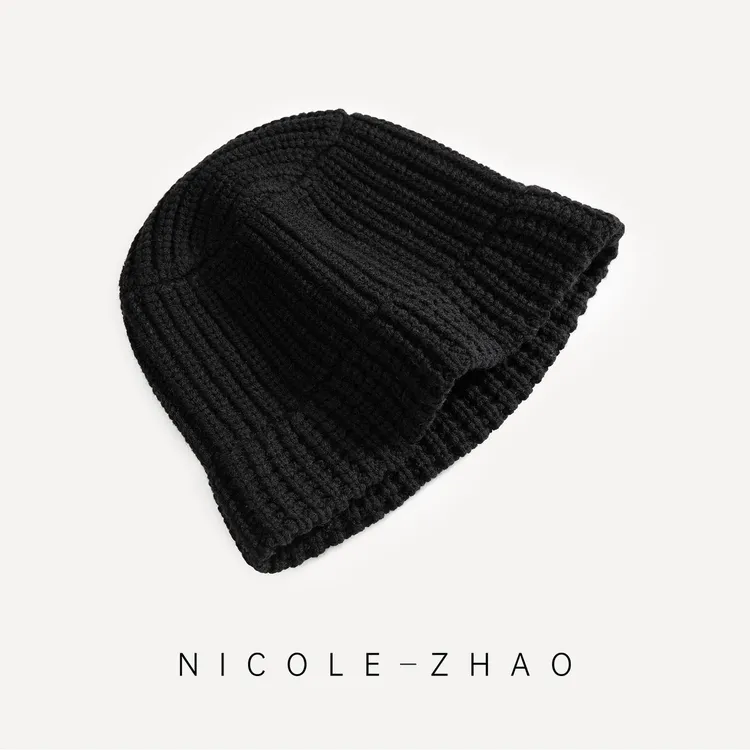 【贵姐NICOLE】高端设计师时尚经典百搭针织冷帽5NMZ008