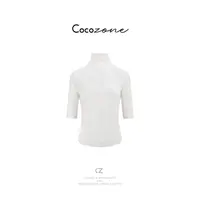 COCO ZONE 刘一一【100美丽诺羊毛】高领纯色长袖T恤 CD1A1343