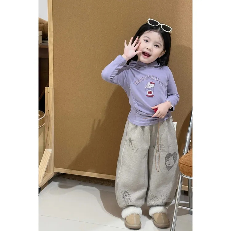 女童春秋款套装长袖卫衣2025秋冬新款洋气儿童连帽上衣休闲长裤潮