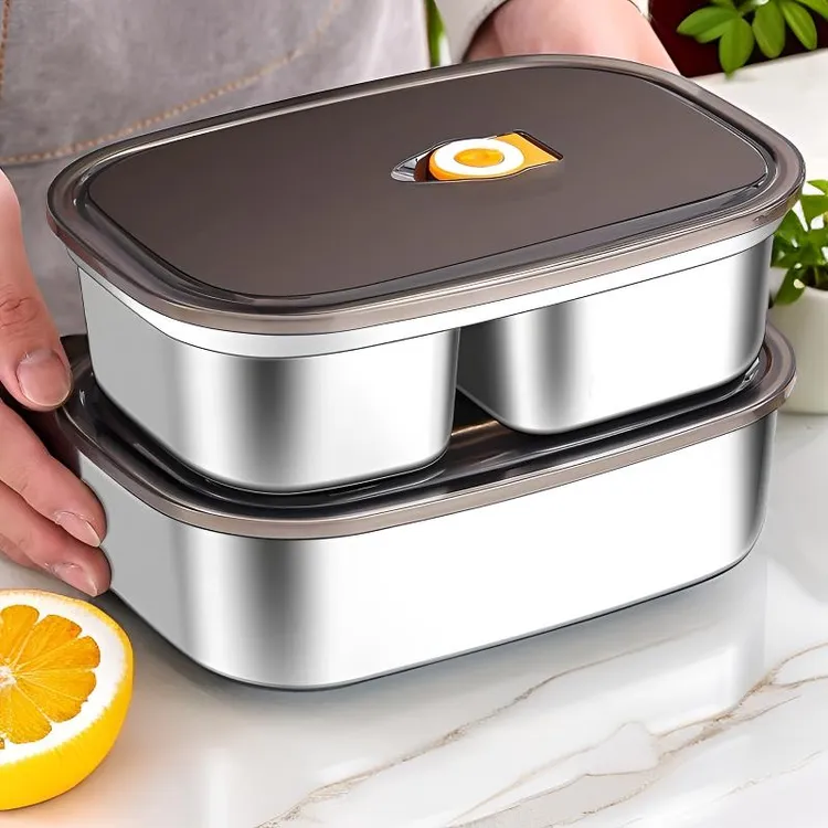【单格-双格】不锈钢保温饭盒上班族加热带饭分格便当盒 食物收纳盒